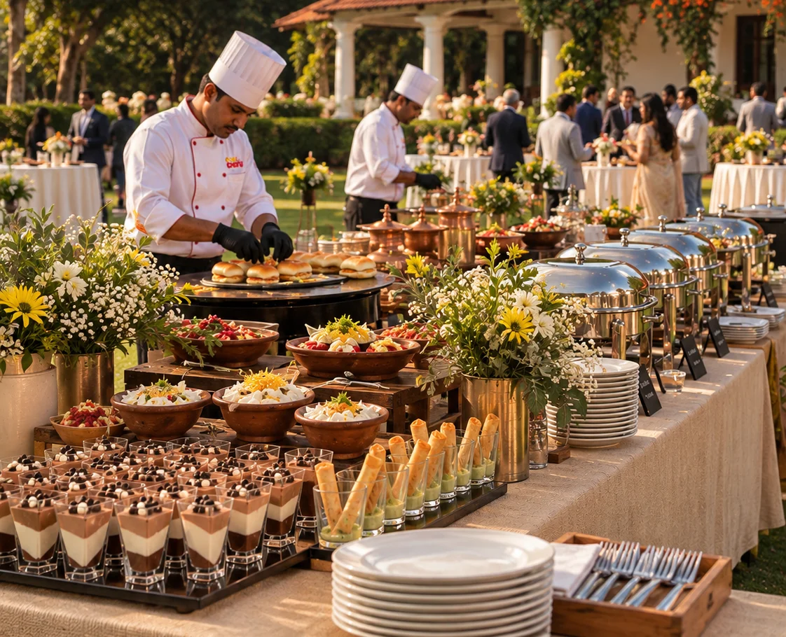 Call Chotu chefs at a garden buffet
